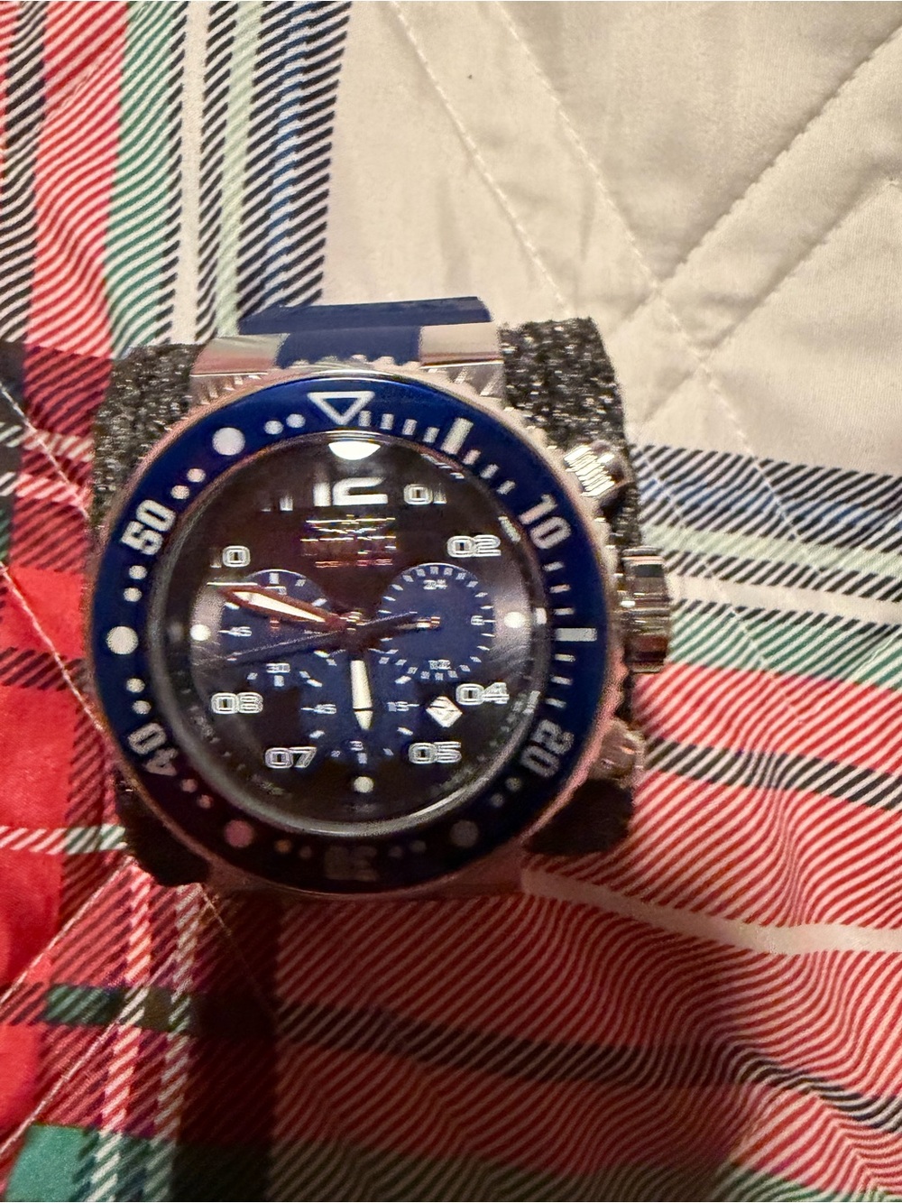Invicta Blue Dial Chronograph Dive Watch